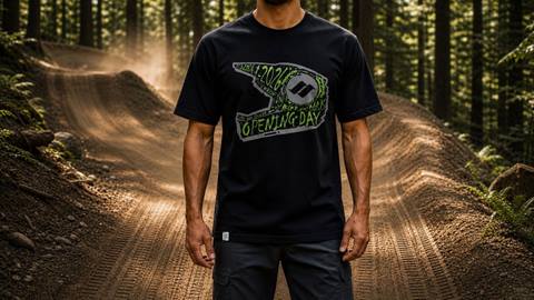 Snow Summit bike park opening day t-shirt for the 2026 summer season.