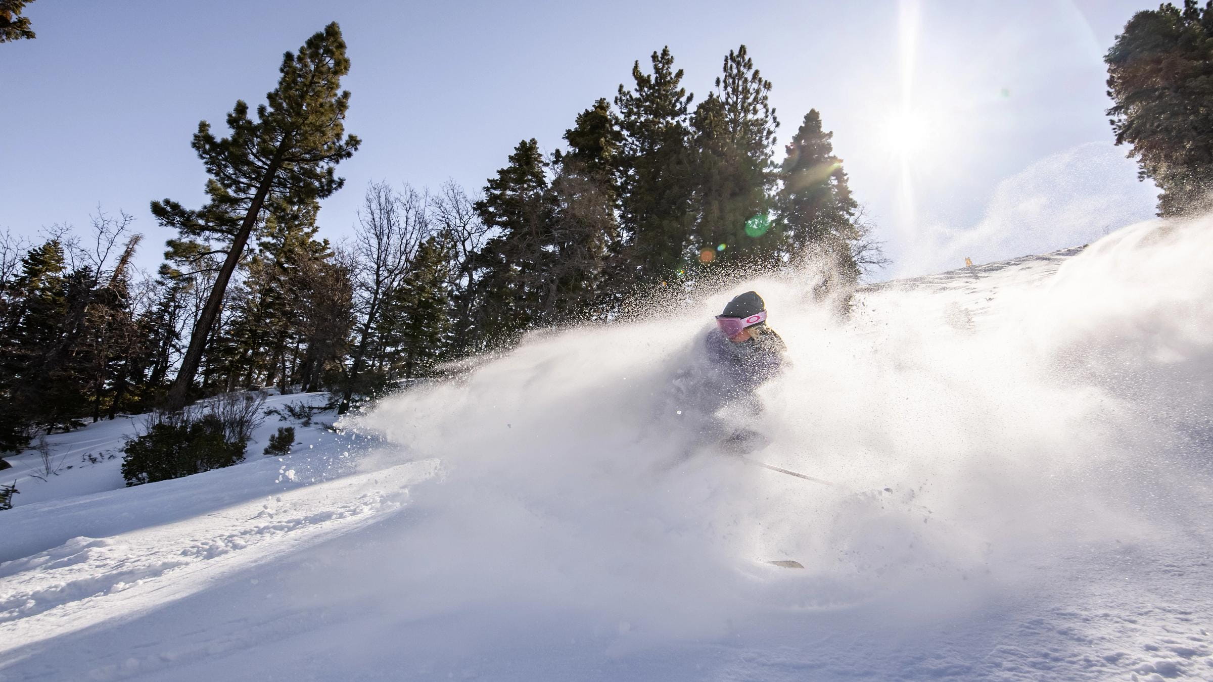 Skier in fresh powder.