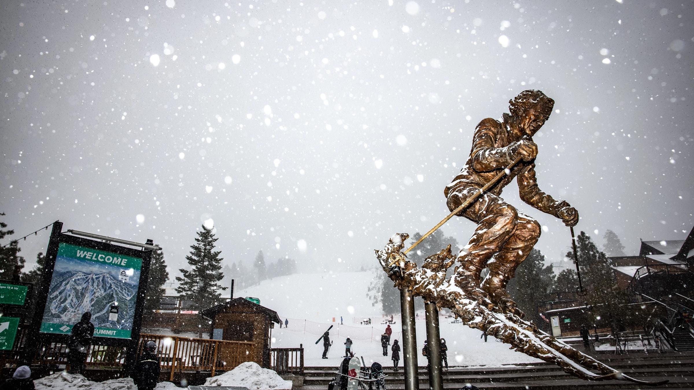 Snowing,