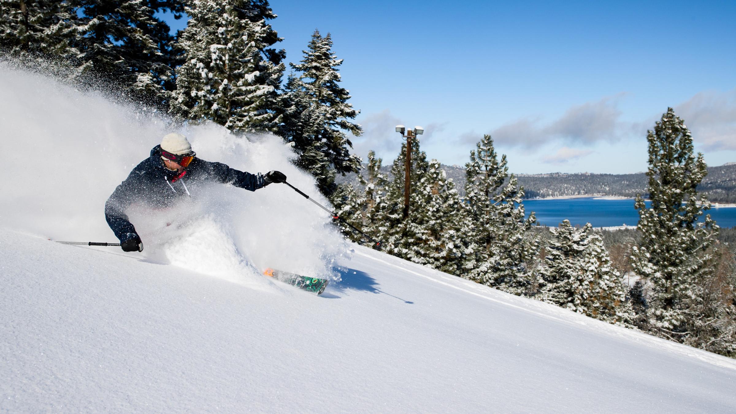 Skier in fresh powder