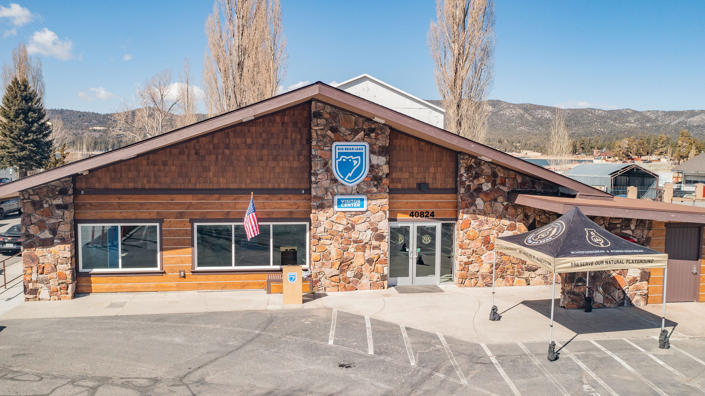 big bear lake visitors center building exterior 