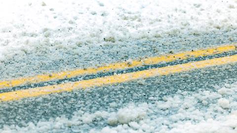 Snow on the concrete highway