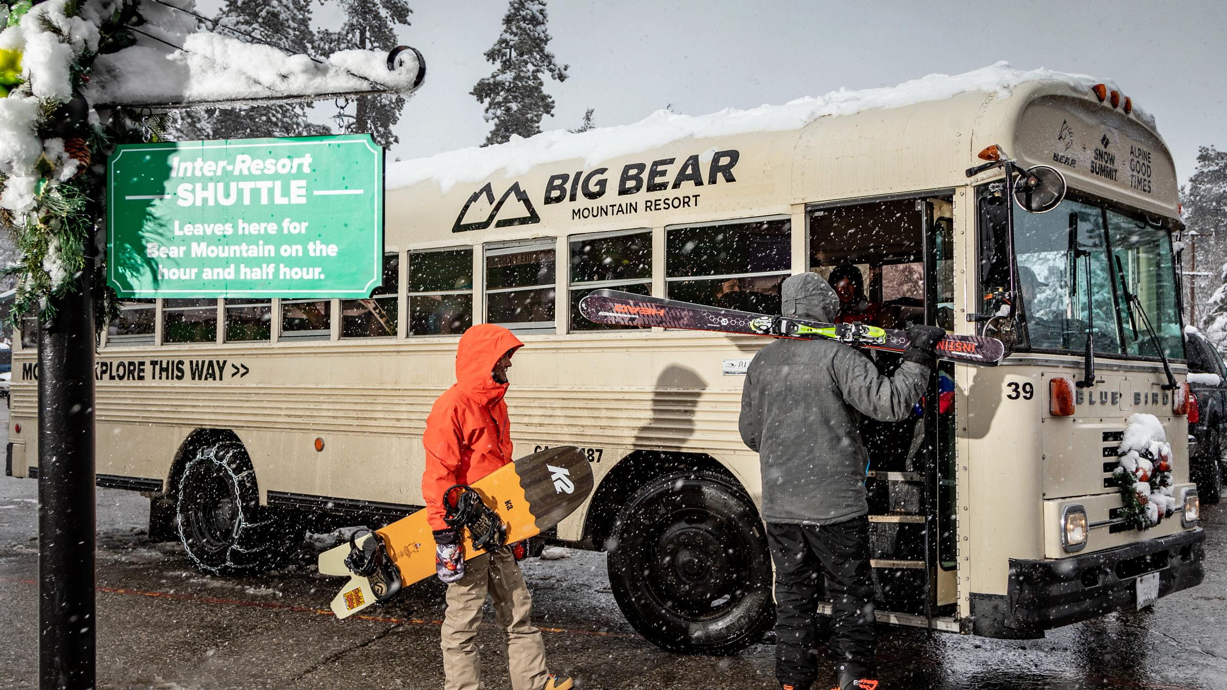 People boarding shuttle