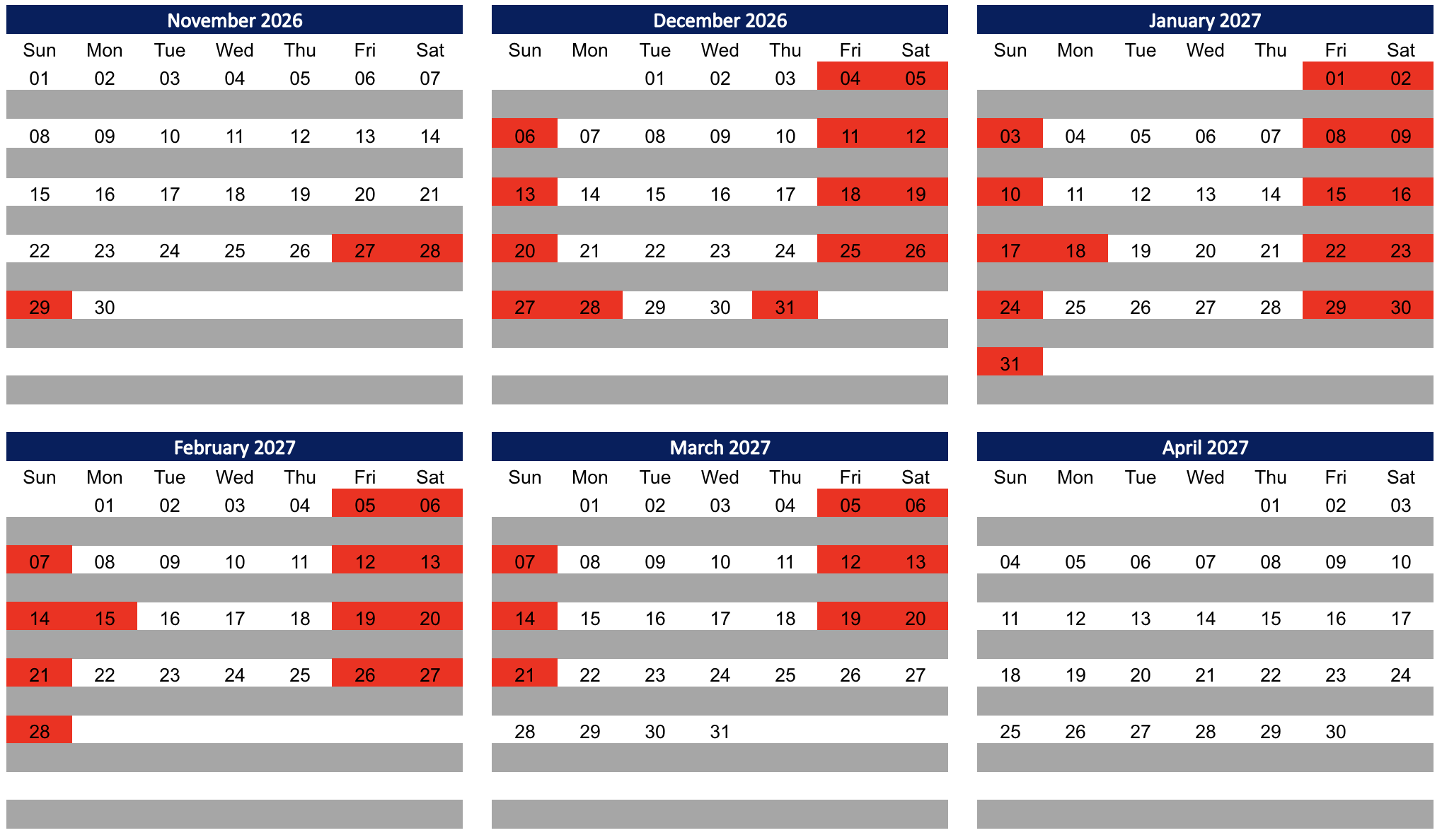 Team Bear freestyle team training schedule for the 26/27 winter season for Premier Program
